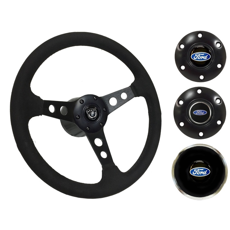 1968-78 Ford Fairlane Steering Wheel Kit | Black Ultralux Suede | ST3583BLK