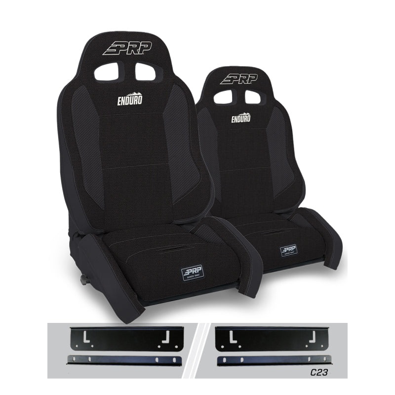 PRP Seats 97-02 Jeep Wrangler TJ Enduro Elite Suspension Seat Crawl Edition (Pair) – Black