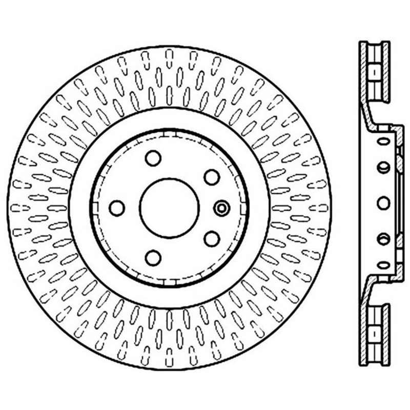 StopTech Drilled & Slotted Left Sport Brake Rotor for 2009 Cadillac CTS-V