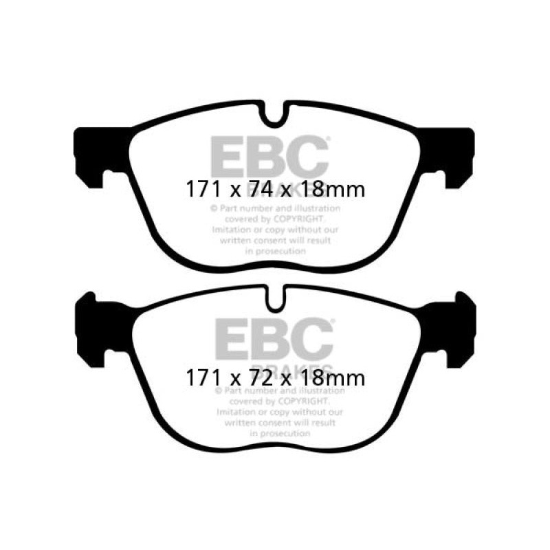 EBC 07-10 BMW X5 3.0 Yellowstuff Front Brake Pads