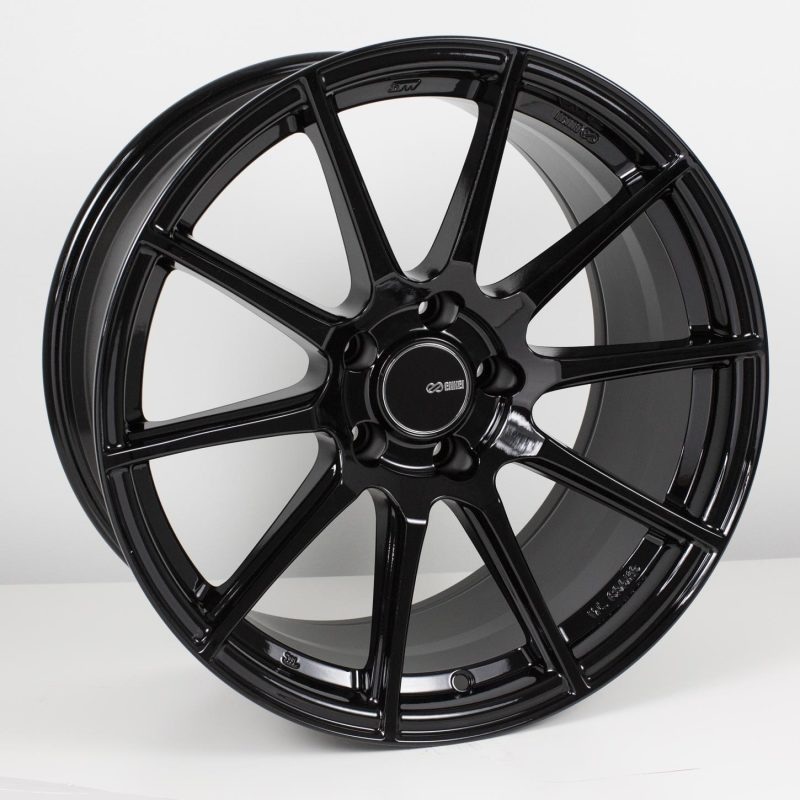 17×8.0 Enkei TS10, 5×114.3 45mm Offset 72.6mm Bore Black Wheel