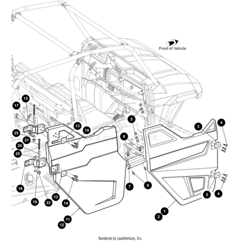 Stator Hinge Bracket Lower For Door Black-Weld by Arctic Cat