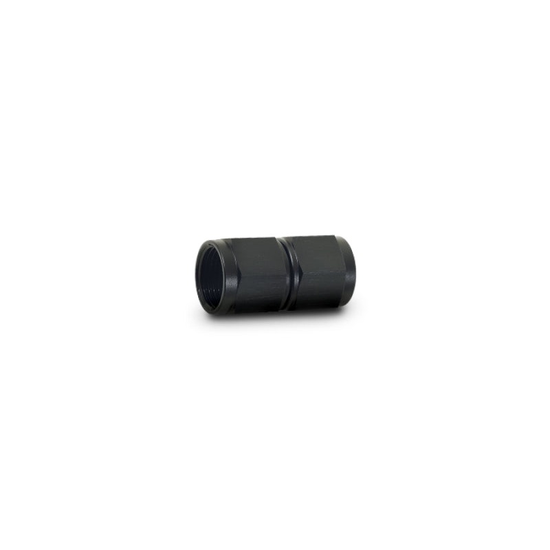 Vibrant Fitting Straight Coupler Union Adapter Female -10 AN to Female -12 AN Aluminum Black Anodize
