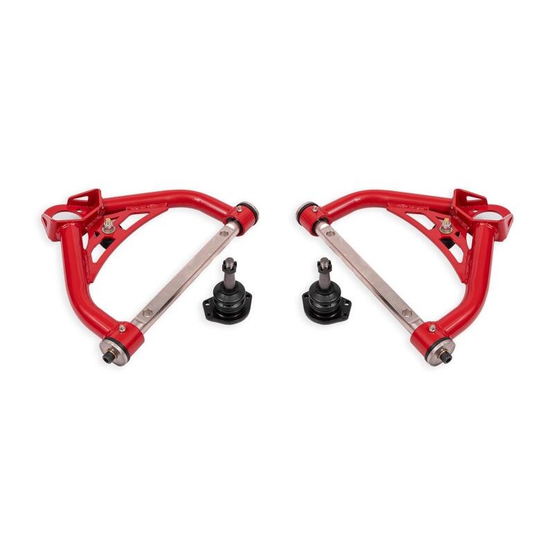BMR 70-81 Chevrolet Camaro Non-Adj. Upper A-Arms w/ 0.5in Tall Ball Joint (Delrin) – Red