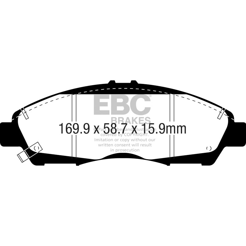 EBC 2017+ GMC Acadia (2nd Gen) 2.5L Redstuff Front Brake Pads