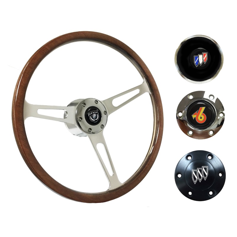 1969-89 Buick Telescopic Steering Wheel Kit | Deluxe Walnut Wood | ST3554