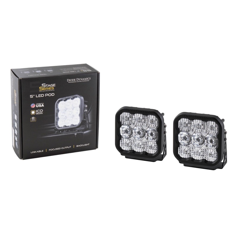 Diode Dynamics SS5 LED Pod Sport Yellow Driving – Pair (DD6781P)