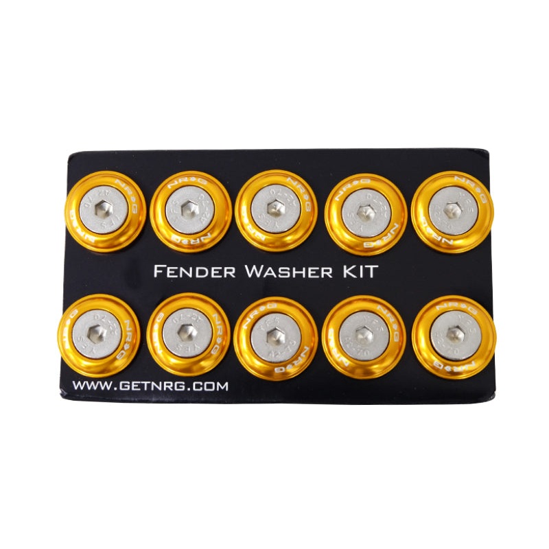 NRG Fender Washer Kit w/Rivets For Plastic (Rose Gold) – Set of 10