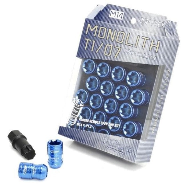Project Kics 14×1.50 Monolith T1/07 Lug Nut Set – Blue (20 Pcs) (Special Order 2-3 Month Lead Time)