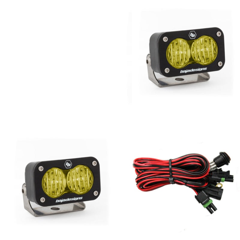 Baja Designs S2 Sport Wide Cornering Pattern Pair LED Work Light – Amber
