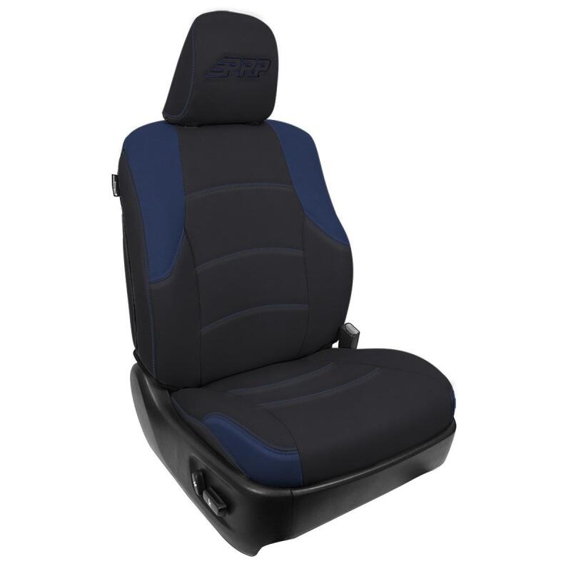 PRP 11-24 Toyota 4Runner Front Seat Covers (Pair) – Black/Navy Blue