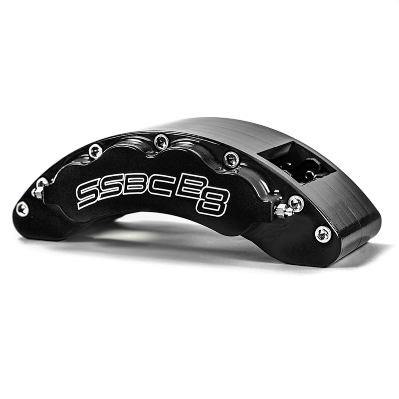American Made B8-Barbarian 8-Piston Front Caliper Assembly W/Pads. Black CPA-22287B