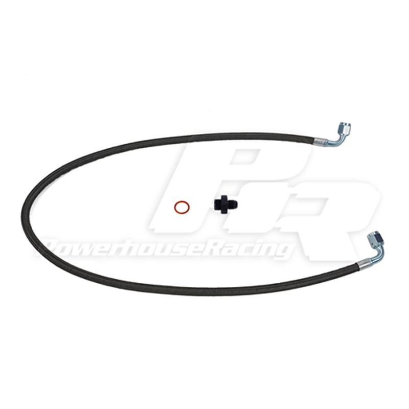 PHR Power Steering Cooler Delete Line-Stainless braided line with black coating-Left Hand Drive