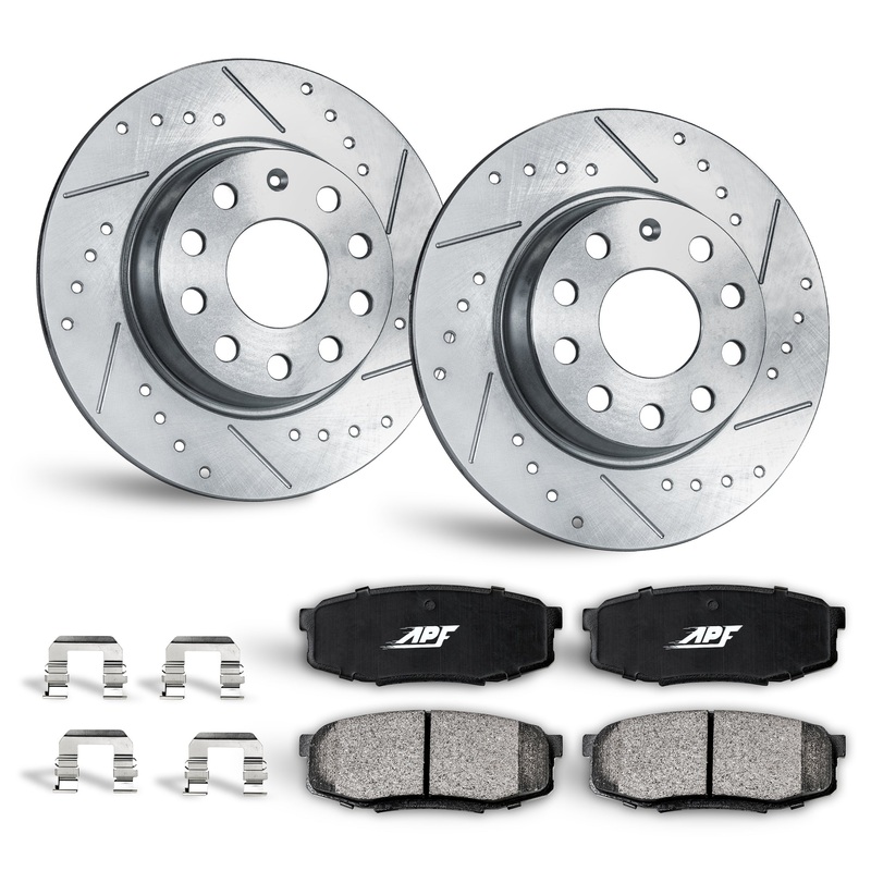 APF Front Brake Kit Rotors and Pads for Audi Q3 Quattro 2015-2018