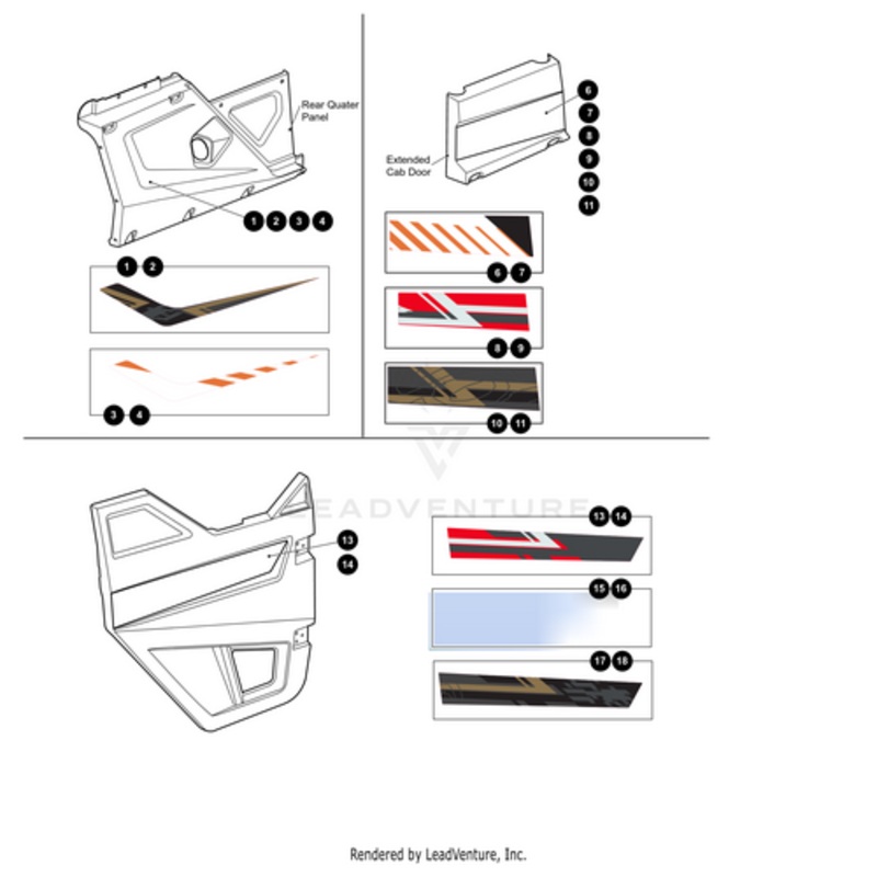 Decal Panel-Side-Rear-Lower-Left (Ballistic Bronze)(For Havoc X Models Only) by Arctic Cat