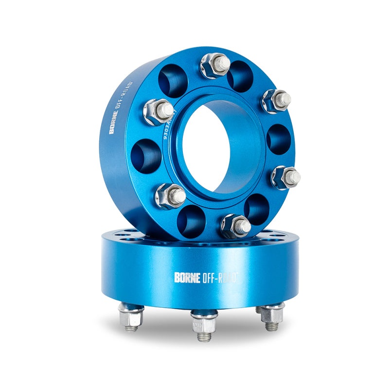 Mishimoto Borne Off-Road Wheel Spacers – 6×139.7 – 93.1 – 35mm – M12 – Blue