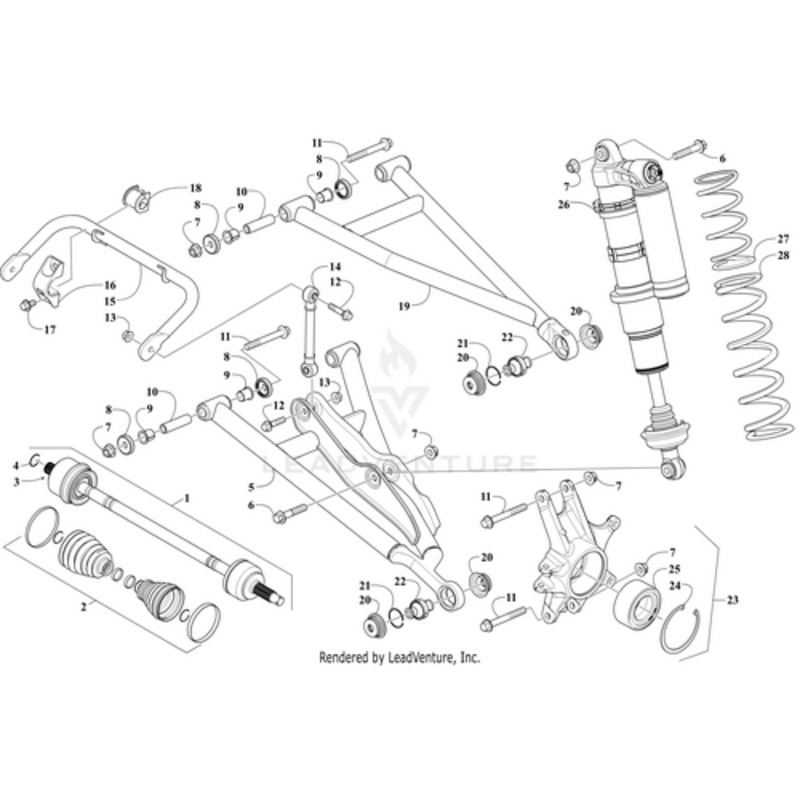 A-Arm – Front Lower Right – Black (Inc. 8-10 And 20-22) by Arctic Cat
