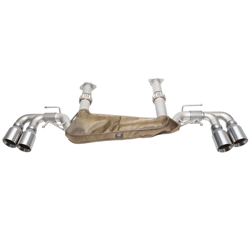 SOUL 20+ Chevrolet C8 Corvette Performance Rear Exhaust – 4in Straight Cut Tips – Brushed
