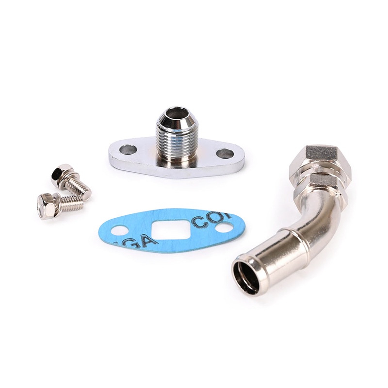 45Deg 3/4″ Turbo Oil Return Barb Fitting Kit For Garrett T3T4 T04B T04E Turbo