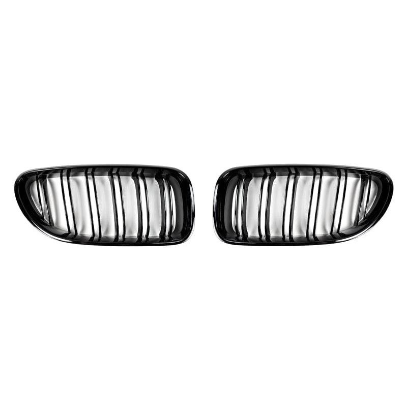 AutoTecknic Dual-Slats Gloss Black Front Grille Set – F06 Gran Coupe / F12 Coupe / F13 Cabrio | 6 Series & M6