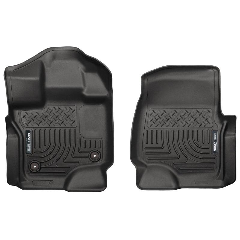 Husky Liners 15-23 Ford F-150 Super/Super Crew Cab WeatherBeater Black Front Floor Liners