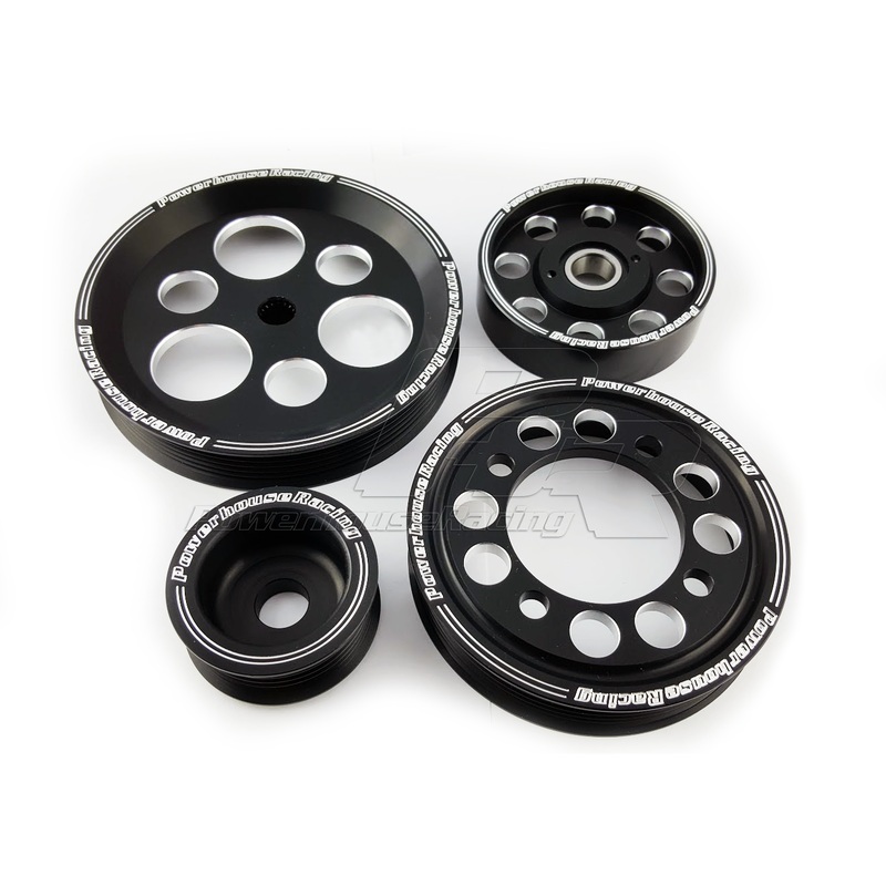 PHR 4 Piece Billet Aluminum Pulley Set for 2JZ – Black edition