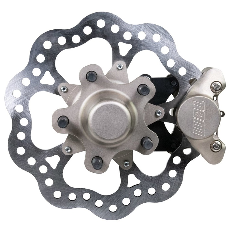 TRZ 328-MUS2 (79-93 Mustang) 2″ Drop Billet V8 Spindle Lightweight 2 Piston Front Brake Kit (5 on 4.75 Hubs)