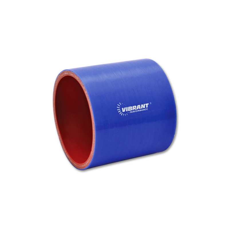 Vibrant 4 Ply Reinforced Silicone Straight Hose Coupling – 1.5in I.D. x 3in long (Blue)
