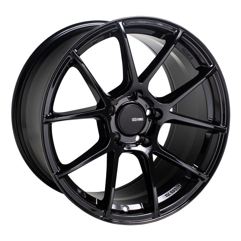 18×9.5 Enkei TS-V, 5×120 40mm Offset 72.6mm Bore Gloss Black Wheel