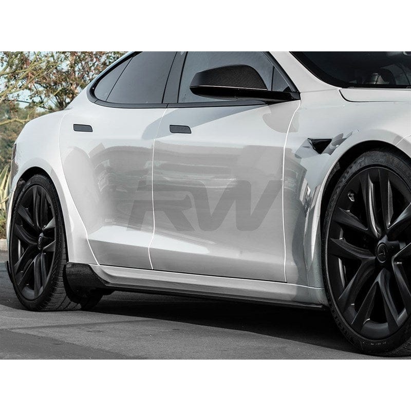 RW Carbon CF Side Skirt Extensions – Tesla / Model S / Model S Plaid