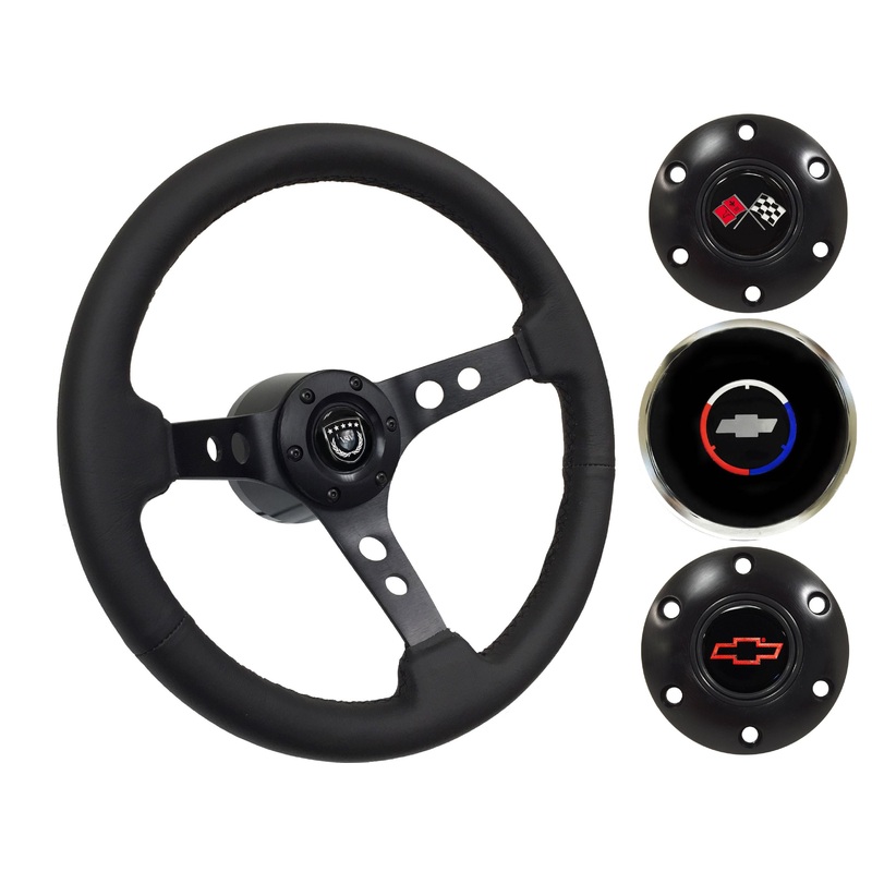 1969-75 Corvette Steering Wheel Kit | Black Leather | ST3094BLK