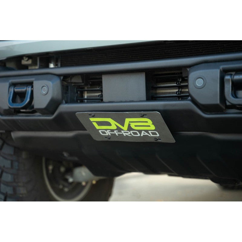DV8 Offroad 2021 Ford Bronco Capable Bumper Slanted Front License Plate Mount