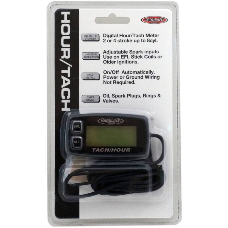 Hardline Hour Tachometer Meter Up To 8 Cylinders