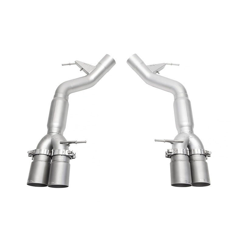 SOUL 12-18 BMW F06 / F12 / F13 M6 Resonated Muffler Bypass Exhaust – 3.5in Straight Cut Brushed Tips