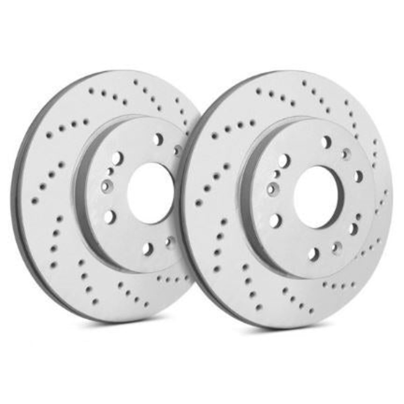 SP Performance Cross Drilled ZRC Front Rotors (Pair) Subaru WRX 2002-2008