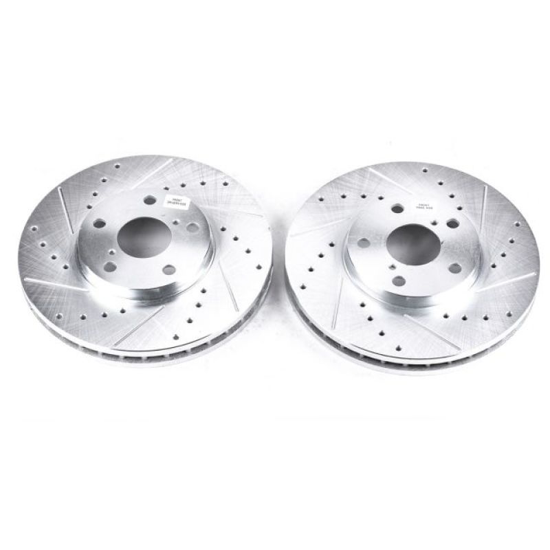 Power Stop Front Evolution Drilled & Slotted Rotors Pair Lexus GS300 1993-2005 / SC400 1992-2000 / SC300 1999-2000 / LS400 1993-1994 / GS400 1998-2000 / GS430 2001-2005 / IS300 2001-2005 / SC430 2002-2010 | JBR716XPR
