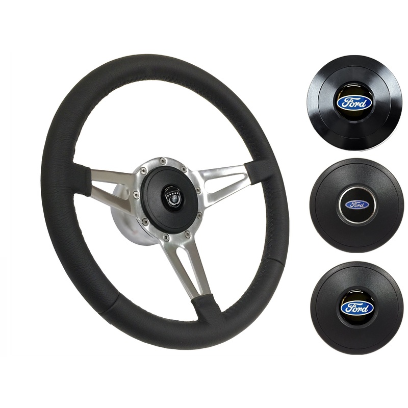 1959-62 Ford Galaxie Steering Wheel Kit | Black Leather | ST3059