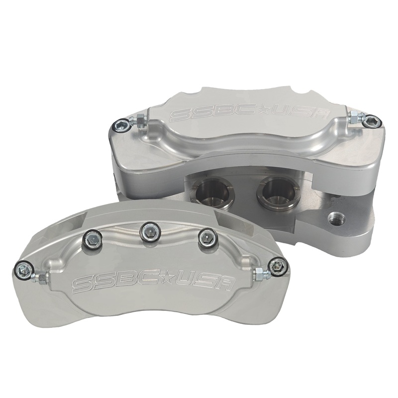 American Made B4-Brawler LT Direct Fit 4-Piston Billet Aluminum Rear Caliper Upgrade Kit. Clear A415-21