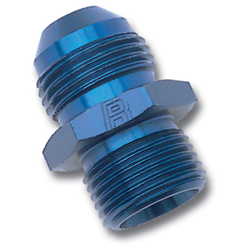 Russell Performance -6 AN Flare to 10mm x 1.25 Metric Thread Adapter (Blue)
