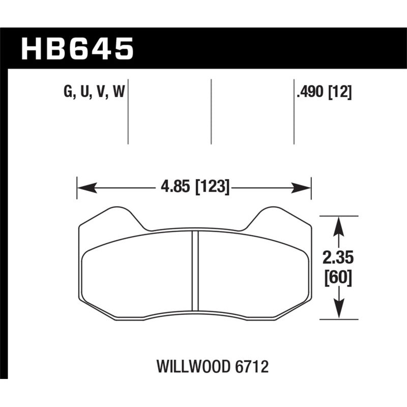 Hawk Wilwood Type 6712 DTC-30 Brake Pads