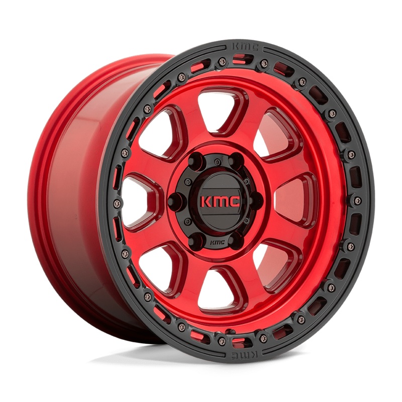 KMC Wheels KM548 Chase 18″ 8×170 Candy Red With Black Lip