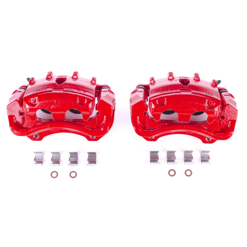 Power Stop 08-14 Cadillac CTS Front Red Calipers w/Brackets – Pair