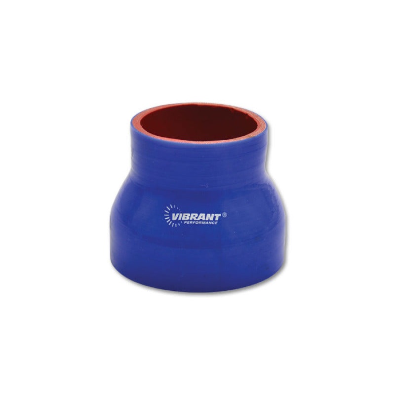 Vibrant 4 Ply Reinforced Silicone Transition Connector – 2.25in I.D. x 3in I.D. x 3in long (BLUE)