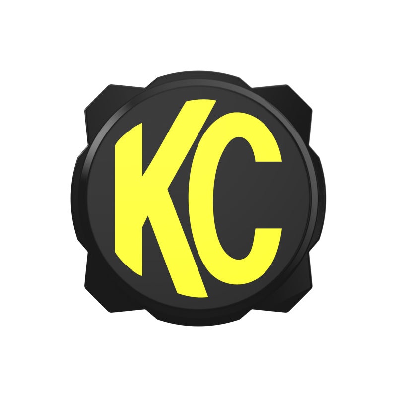 KC HiLiTES 6in. Hard Cover for Gravity Pro6 LED Lights (Single) – Black w/Yellow KC Logo