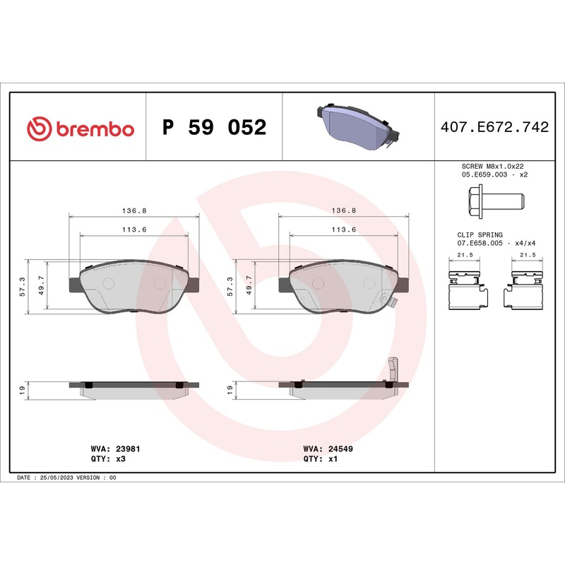 PRIME Low-Met Front Disc Brake Pad Set – P59052