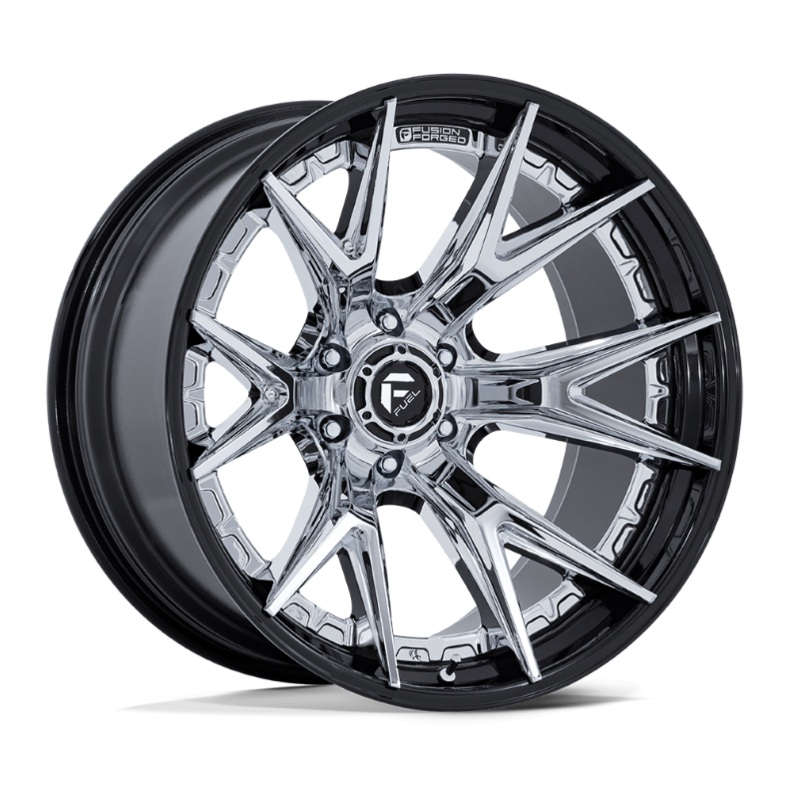 22×10 Fuel Catalyst Chrome w/ Gloss Black Lip