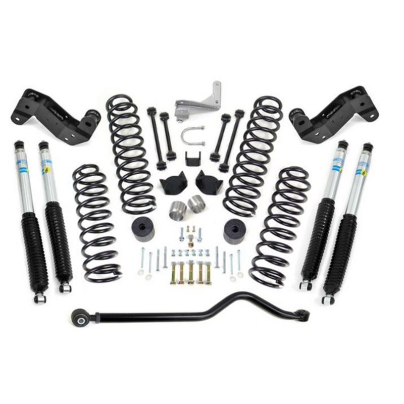 ReadyLift 2007-2018 Jeep JK 4″ Coil Spring Kit With Adjustable Track Bar, Caster Correction Bracket, Exhuast Spacer With Bilstein Shocks