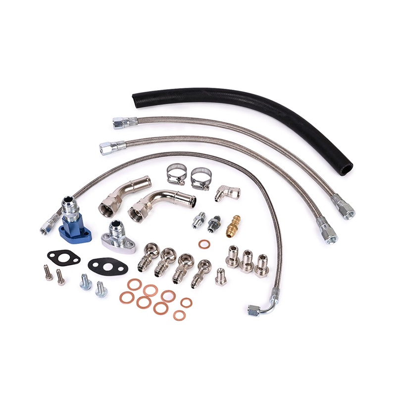 AUDI 1.8T Transverse w/ Garrett Top Mount GT28R GT30R Ball Bearing Turbo Oil Water Line Kit