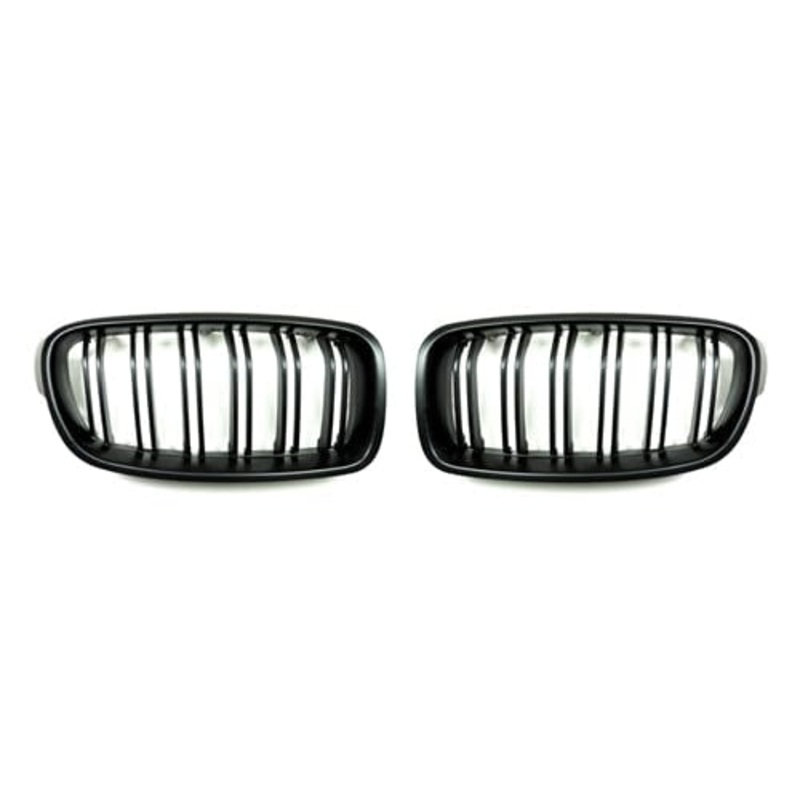 AutoTecknic Dual-Slats Stealth Black Front Grille Set – F30 3-Series