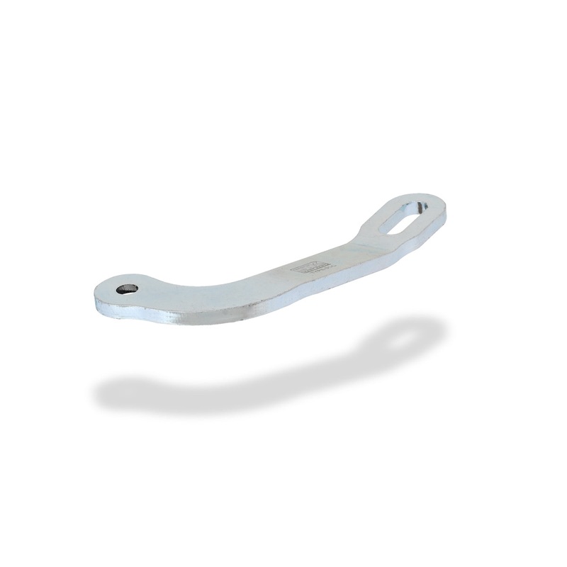 E. 0256.I0SX OTK Tony Kart KZ Steel Exhaust Support, Left Hand